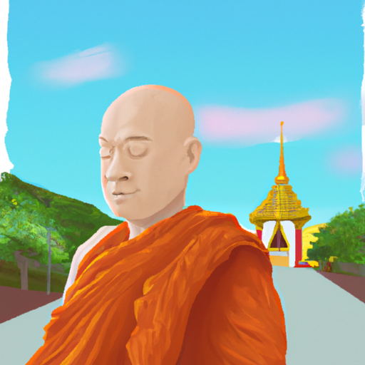 נזיר בודהיסטי בוואט צ'אלונג, מקדש מפורסם בפוקט